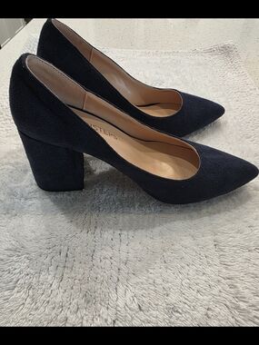 Navy Movin Steps Womens Block Heels Shoes 6 Shoes Pumps